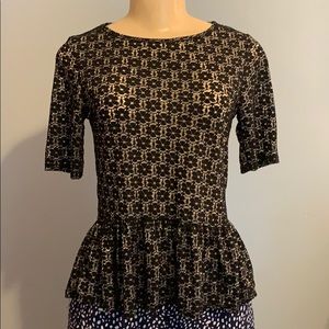 Missguided Sheer Peplum Top